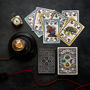 Steampunk 'Animal Magic' Guidance Cards - Pack of 20 (+1 Bonus deck and Gorilla bookends)